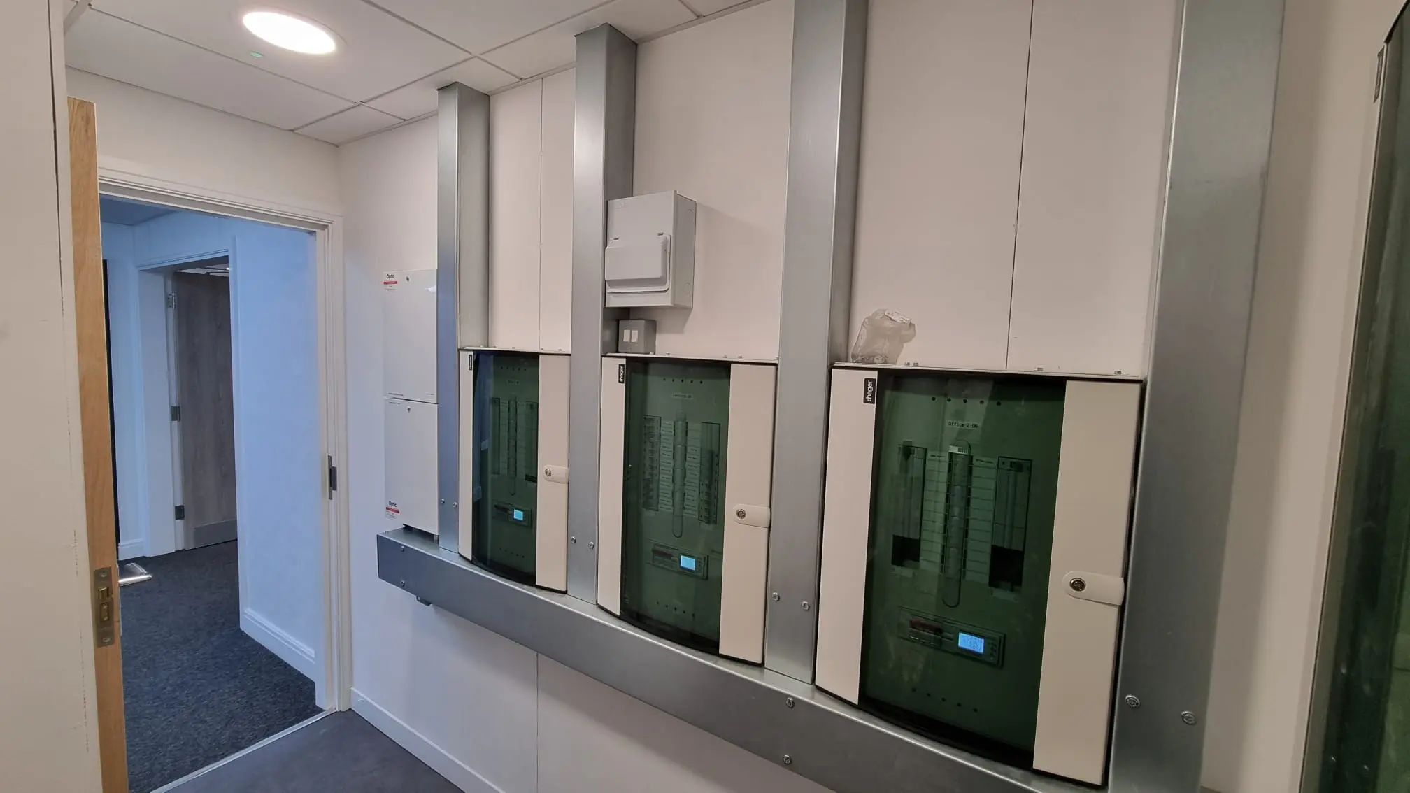 Main distribution boards installed by DR Electrical at a new-build commercial premises in North Wales